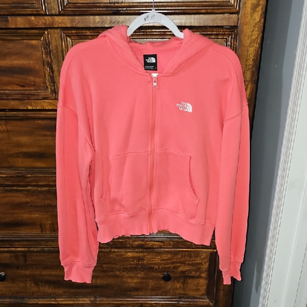 The North Face Womens Full Zip Up Hoodie. Sz Small. Pink! Like New